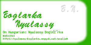 boglarka nyulassy business card